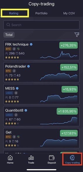 Following Now Implemented Into Synkopro Mobile App Copy Trading Experience - 1